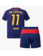 Billige RB Leipzig Conrad Harder #11 Bortedraktsett Barn 2025-26 Kortermet (+ Korte bukser)